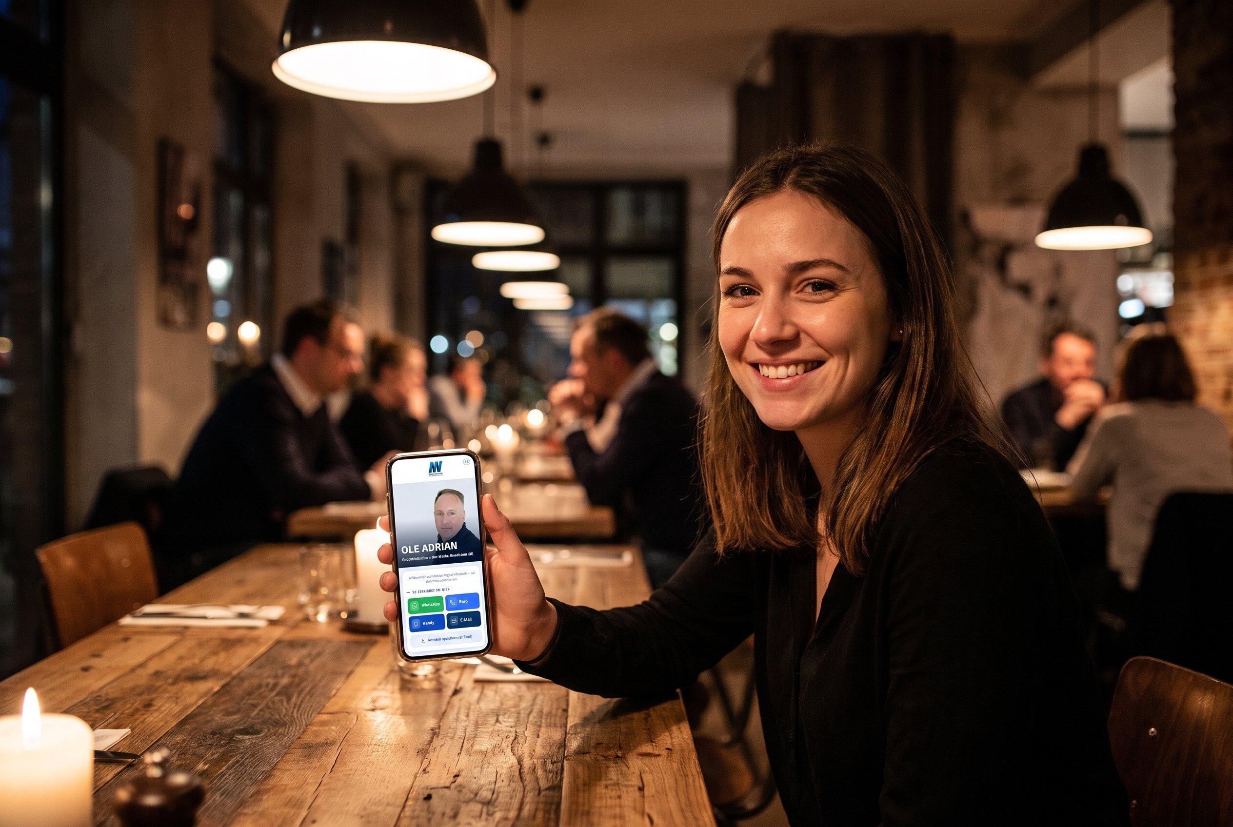 Dein Menü aufs Handy der Gäste.